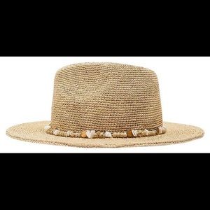 Zara raffia hat with seashells